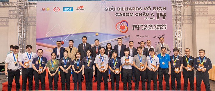 Giải đấu vô địch carom&nbsp;châu Á 2026 được tổ chức thành công tốt đẹp
