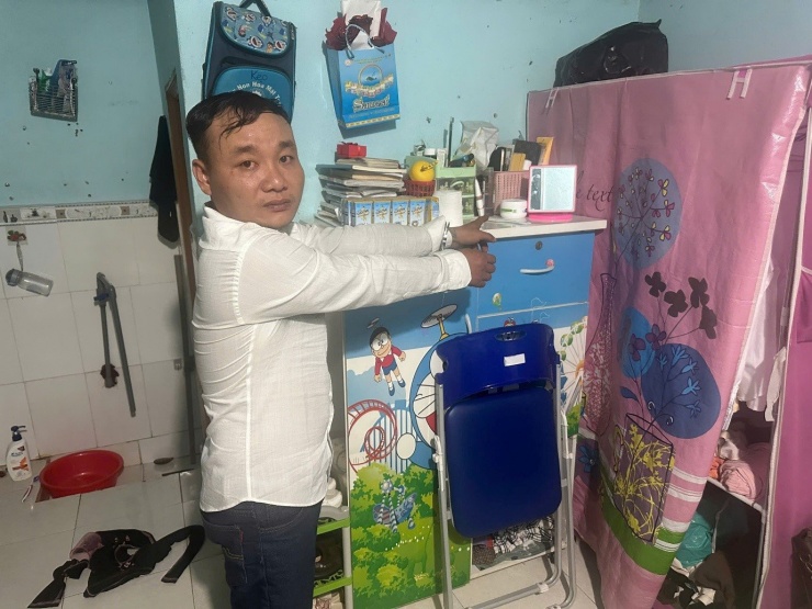 Đinh Thanh Tài tại hiện trường. Ảnh: H.N