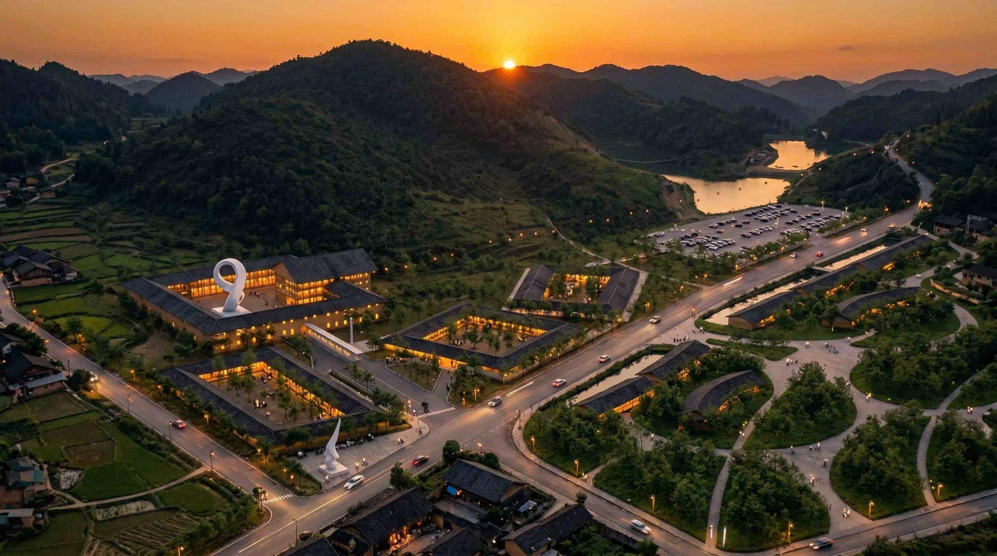 Một góc phối cảnh dự án Tổ hợp cáp treo kết hợp du lịch văn hóa lịch sử Điện Biên Phủ. Ảnh: Sun Group