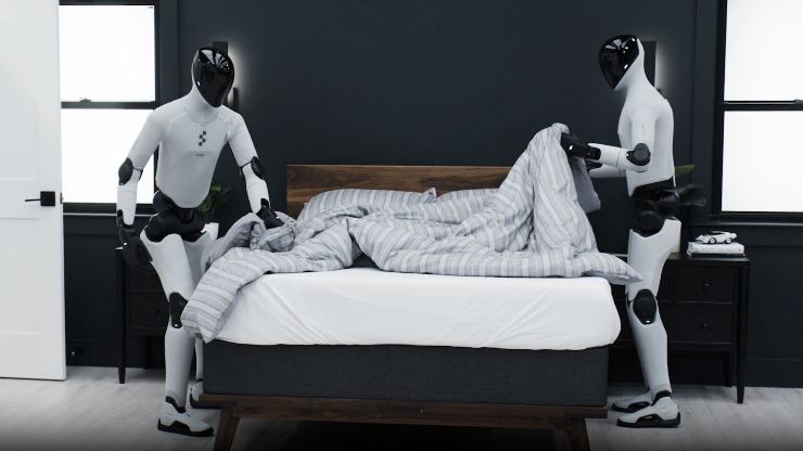 Robot của Figure trình diễn khả năng dọn dẹp giường.