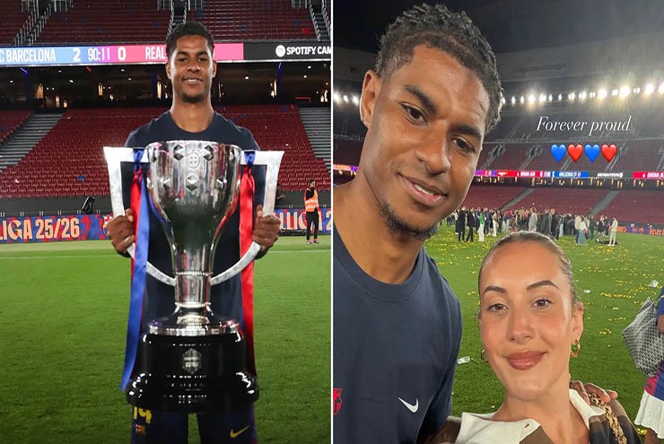 Rashford thăng hoa từ trên sân đến tình trường, bạn gái xinh như mộng chia vui