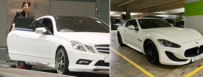 Hai trong số nhiều xe của Xa Thi Mạn. Ảnh: Weibo