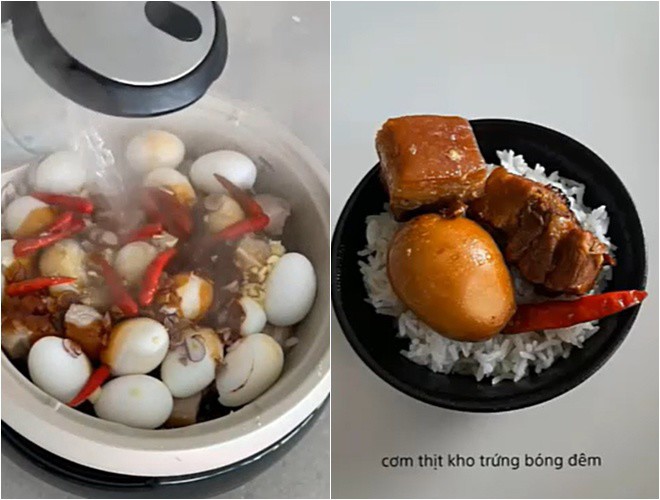 Trước đây, chính Miu Lê từng khoe món thịt kho trứng "bóng đêm" của mình. Nhưng chỉ là màu sắc hơi đậm thôi chứ thành quả vẫn rất ngon mắt, không bị cháy.
