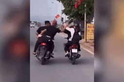 Danh tính nhóm thanh niên đi xe máy 'kẹp 3', cầm dép đánh người ở Hải Phòng