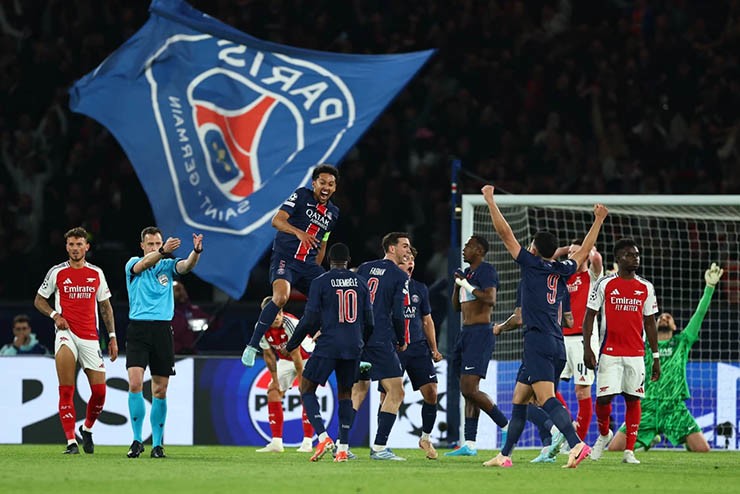 Arsenal muốn "phục hận" PSG ở bán kết Champions League mùa trước