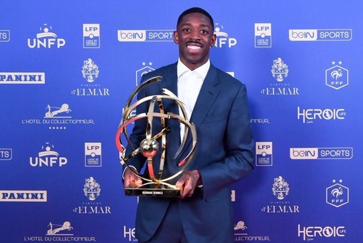 Ousmane Dembele nhận giải thưởng Cầu thủ xuất sắc nhất Ligue 1