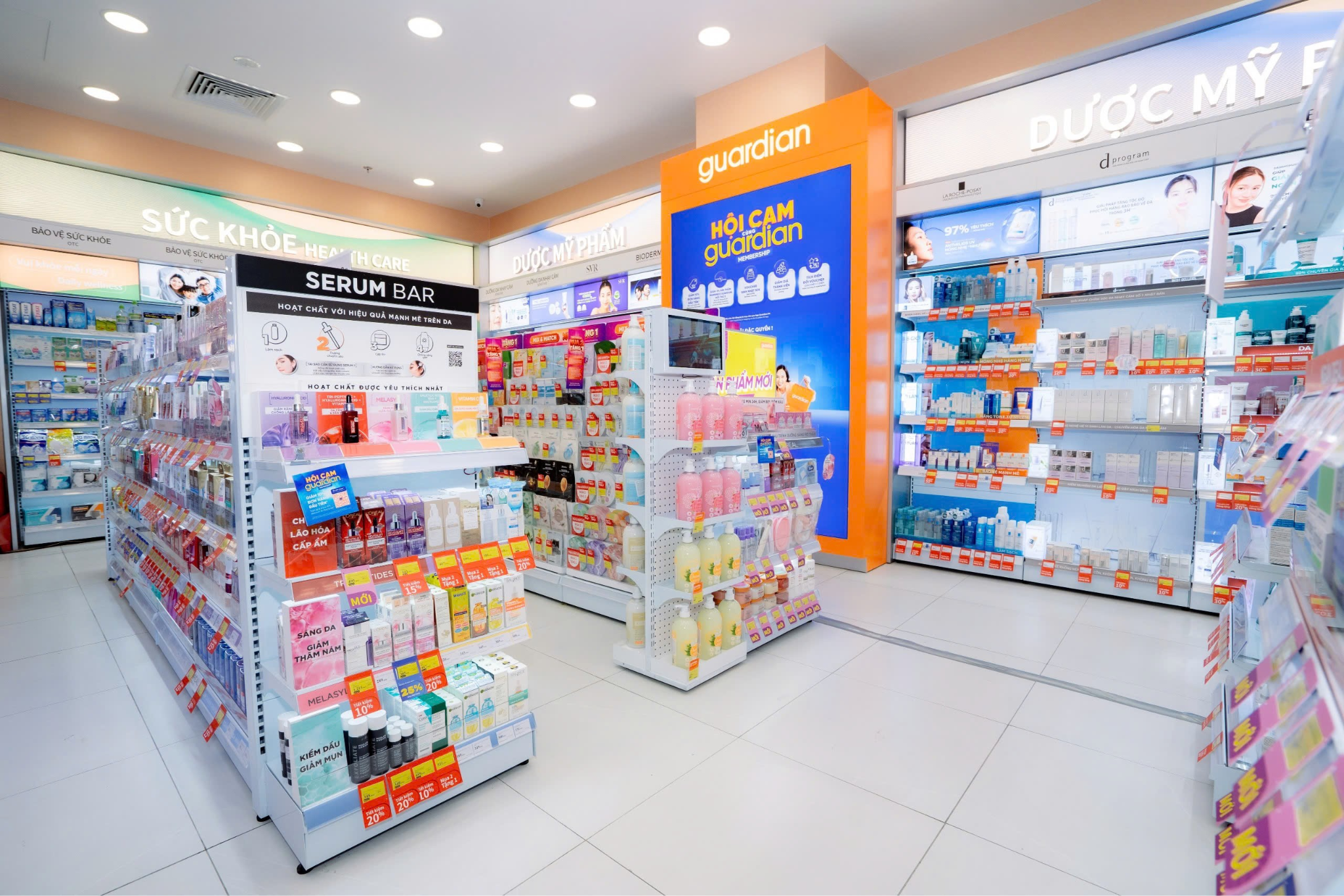 Guardian tại AEON Mall Tân Phú Celadon được thiết kế theo đúng nhu cầu thực tế của khách hàng