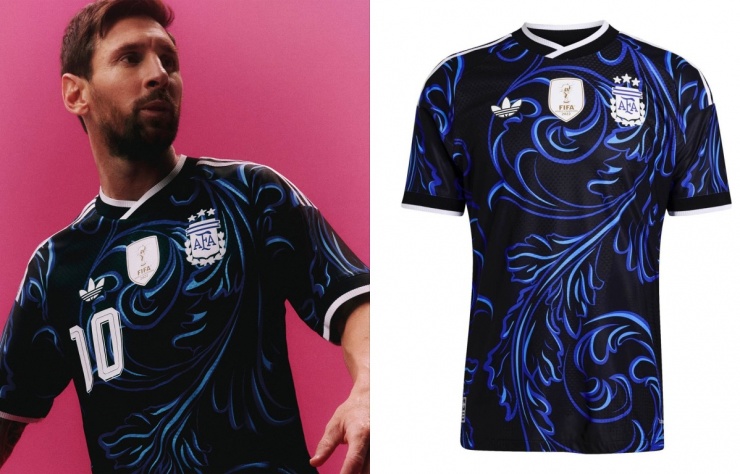 Áo thi đấu sân khách World Cup 2026 của tuyển Argentina. Video: Football Fashion