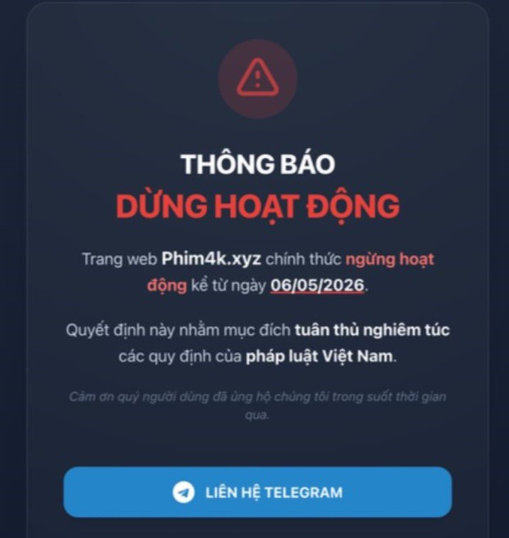 Trang web đều có tên Phim4K sau khi có tên miền mới. (Ảnh: Mạnh Hùng)