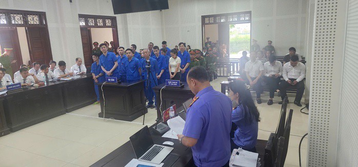 Quang cảnh phiên tòa sơ thẩm