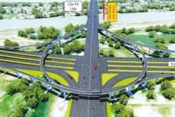 Cận cảnh thiết kế nút giao 'hoa thị' kết nối cầu Tứ Liên với Đại lộ sông Hồng