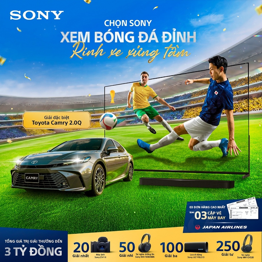 Nâng cấp khán đài tại gia cùng Sony, cơ hội sở hữu Toyota Camry hơn 1,2 tỷ đồng - 2