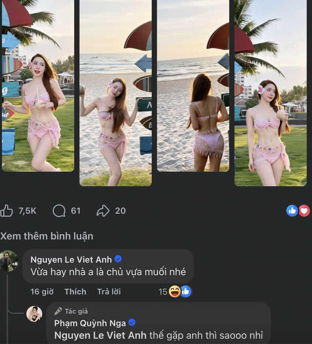 Màn "thả thính" - "dính thính" gây chú ý của Quỳnh Nga và Việt Anh.