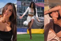 Nữ MC gợi cảm gây sốt tennis Rome Open, đi giày cao gót tâng bóng điêu luyện