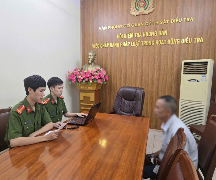 Cơ quan Cảnh sát điều tra làm việc với đối tượng Phạm Văn Chính