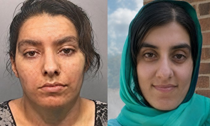 Saima Khan (phải) và em gái Sabah Khan. Ảnh: Mail