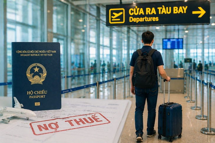Nhiều người ra tới sân bay mới biết mình bị tạm hoãn xuất cảnh do nợ thuế. Ảnh minh họa: Al