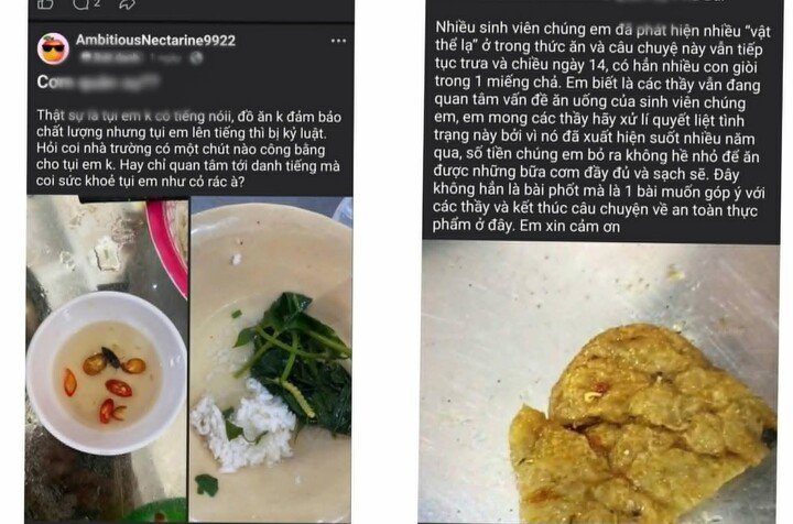 Cơ quan chức năng đang vào cuộc xác minh thông tin phản ánh thức ăn của sinh viên đang học tại Trung tâm Giáo dục Quốc phòng và An ninh (thuộc Đại học Huế) có "vật thể lạ" xuất hiện trên mạng xã hội.