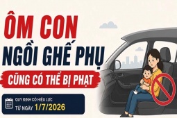 Ôm con ngồi ghế phụ cũng có thể bị phạt