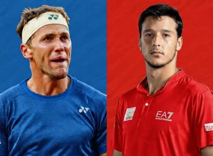 Ruud (bên trái) và "hiện tượng" Darderi