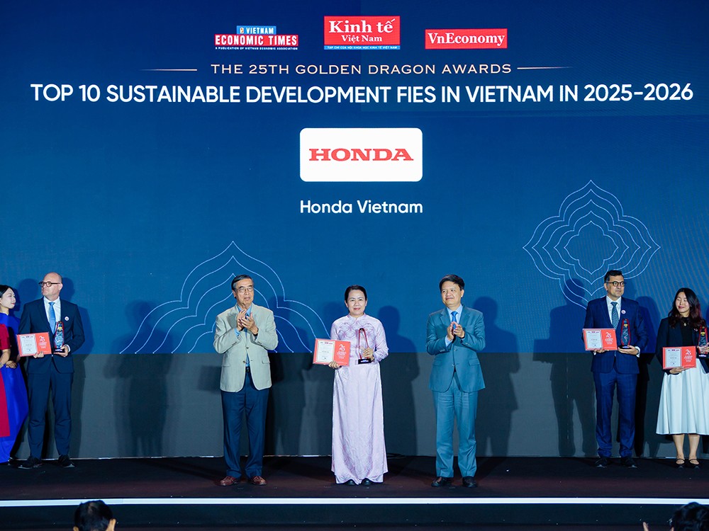 Honda Việt Nam vinh dự nhận giải thưởng&nbsp;Rồng Vàng năm 2026