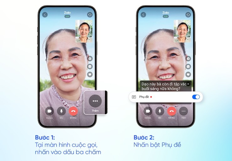 Cách kích hoạt phụ đề cuộc gọi video trên Zalo.
