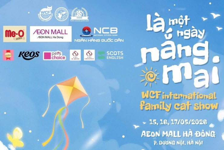 WCF International Family Cat Show 2026 chính thức diễn ra tại AEON MALL Hà Đông