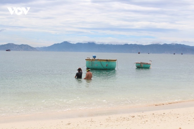 Du khách lặn ngắm san hô.