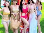 Hội bạn thân đình đám diện bikini cuốn hút trên bãi biển