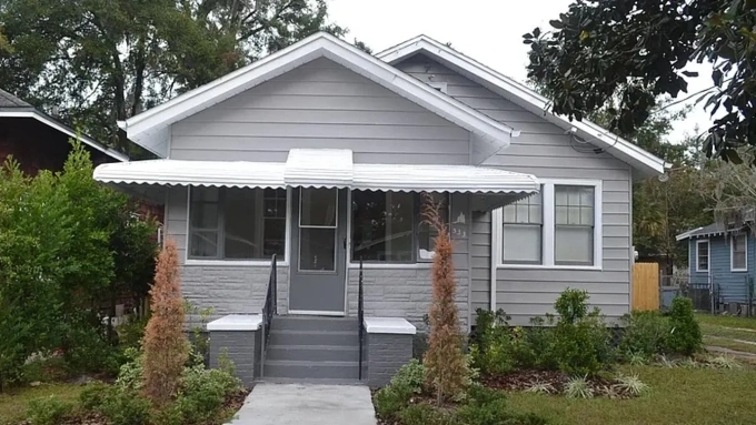 Căn nhà của bà Peeples ở Jacksonville, bang Florida. Ảnh: FOX News