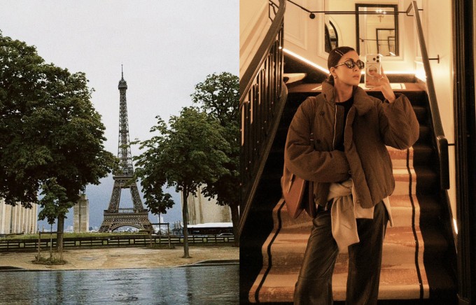 Tăng Thanh Hà cho biết Paris những ngày này khá lạnh kèm mưa.