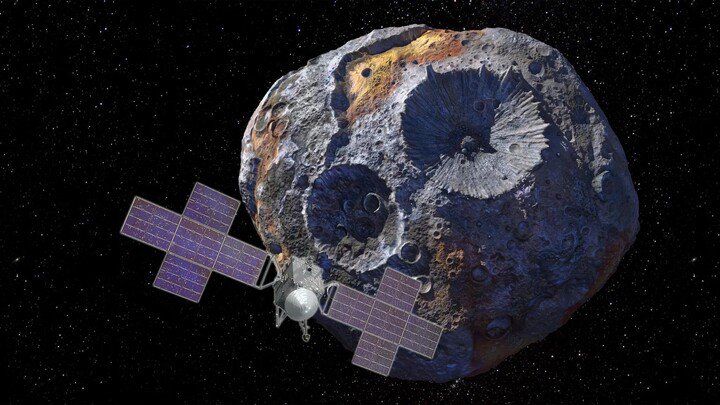Tàu vũ trụ Psyche của NASA sử dụng các tấm pin mặt trời khổng lồ để duy trì năng lượng trong hành trình khám phá. (Nguồn: NASA)