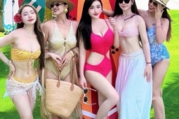 Hội bạn thân đình đám diện bikini cuốn hút trên bãi biển