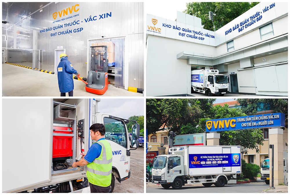 Hệ thống kho lạnh bảo quản vắc xin đạt chuẩn quốc tế GSP do VNVC trao tặng Đặc khu Côn Đảo được vận hành theo mô hình đang áp dụng tại hơn 260 trung tâm tiêm chủng VNVC trên toàn quốc. Ảnh: Minh Trung