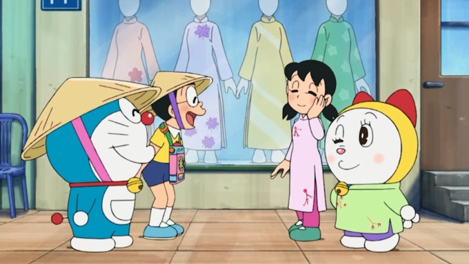 Cảnh phim "Doraemon: Món quà sinh nhật là chuyến du lịch đến Việt Nam". Tập đặc biệt sẽ ra mắt tại Nhật lúc 17h ngày 23/5 giờ địa phương (tức 15h cùng ngày giờ Hà Nội). Ảnh: TV-Asahi