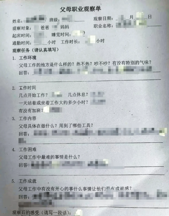Bảng khảo sát thiếu tế nhị của trường Tiểu học Hoa Thái.