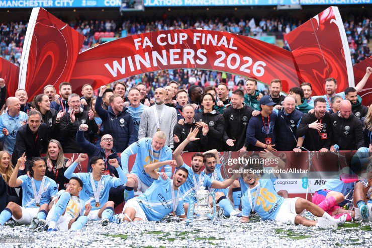 Pep Guardiola hoàn tất "cú đúp" danh hiệu quốc nội cùng Man City với chức vô địch FA Cup