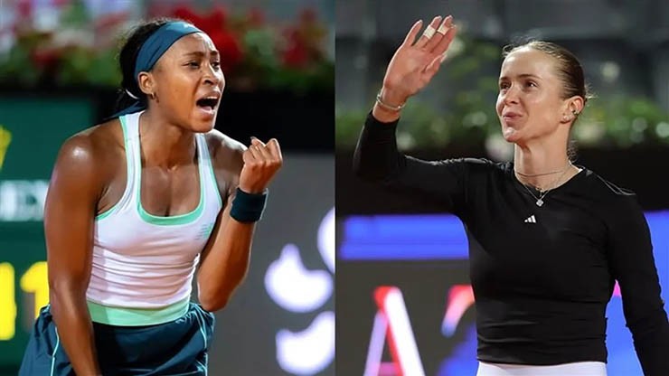 Coco Gauff (bên trái) thất bại trước Svitolina ở chung kết