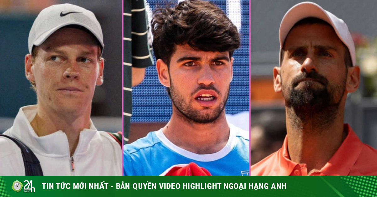 "Cỗ máy hủy diệt" Sinner đẩy Alcaraz - Djokovic vào thế khó trước các giải đấu lớn
