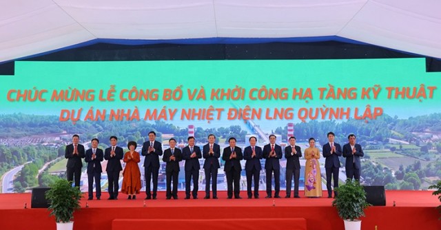 Khởi công hạ tầng kỹ thuật Nhà máy điện LNG Quỳnh Lập