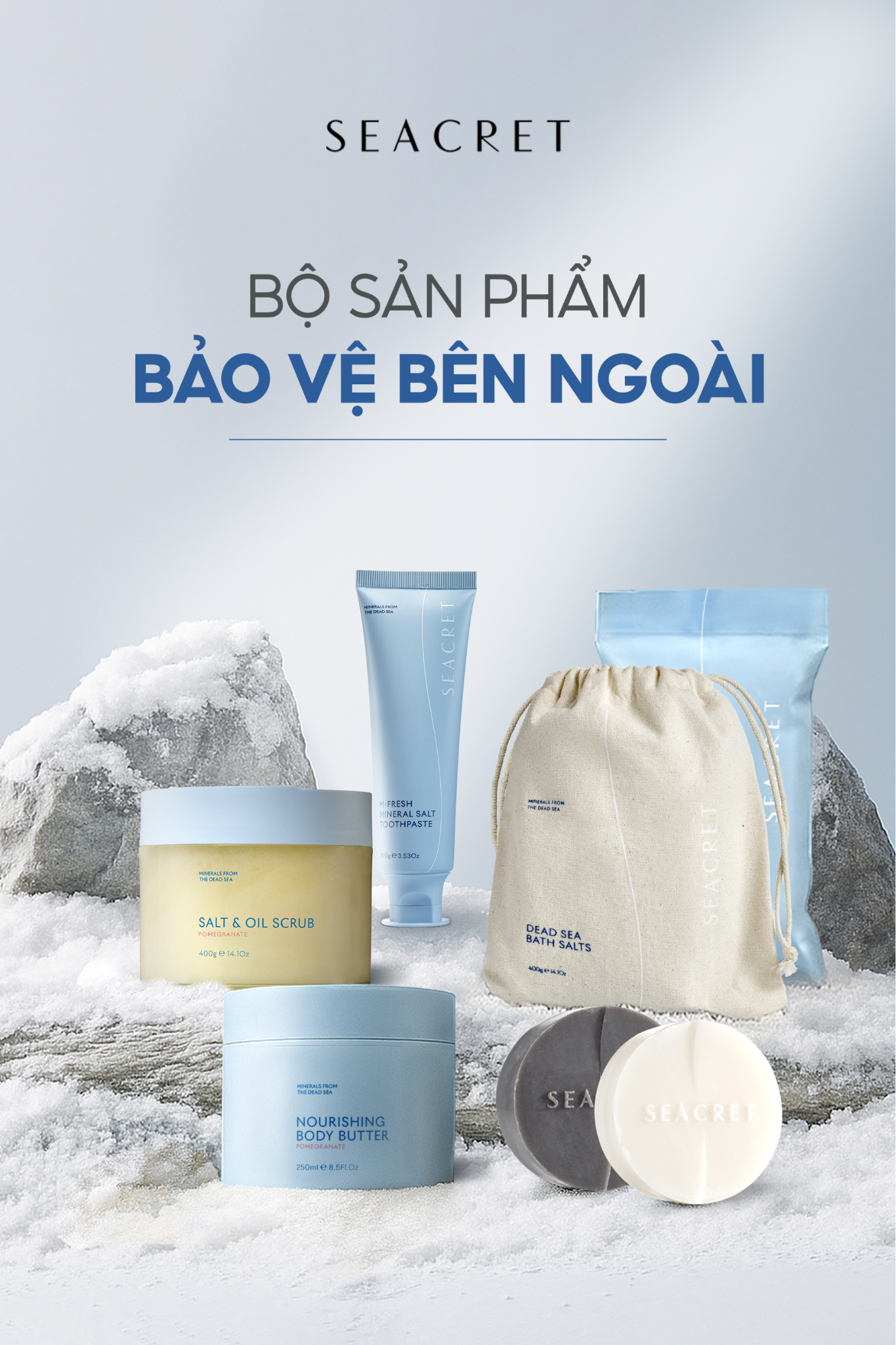 Seacret sở hữu danh mục các sản phẩm chăm sóc sức khỏe và sắc đẹp phong phú.
