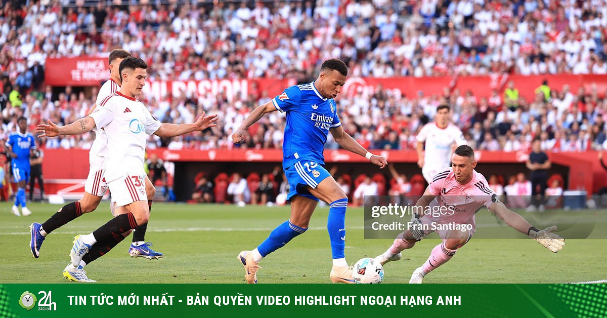 Video bóng đá Sevilla - Real Madrid: Mbappe - Vinicius tỏa sáng (La Liga)