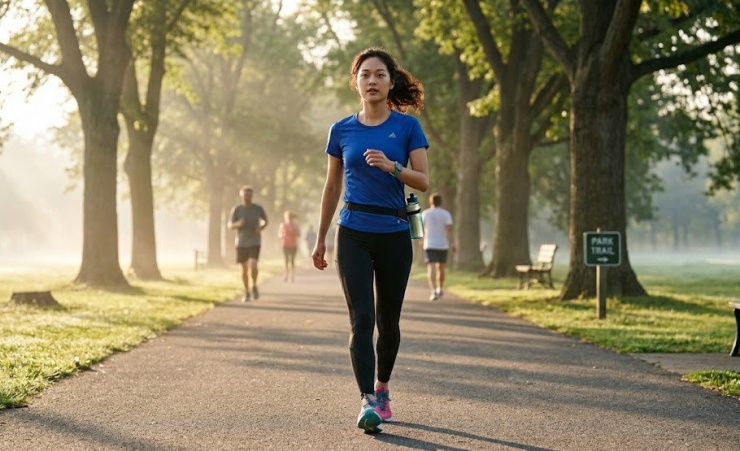 Vận động nhẹ vào buổi sáng có thể giúp cơ thể tỉnh táo, cải thiện tâm trạng và tăng tiêu hao calo trong ngày.