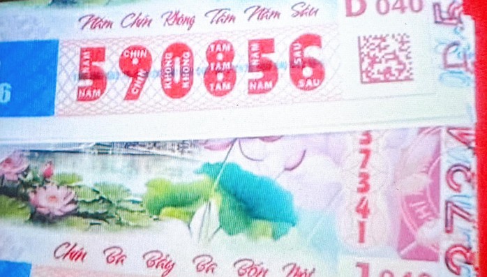 Giải độc đắc của vé số TPHCM trúng tại TPHCM. Ảnh: ĐLVS Thanh