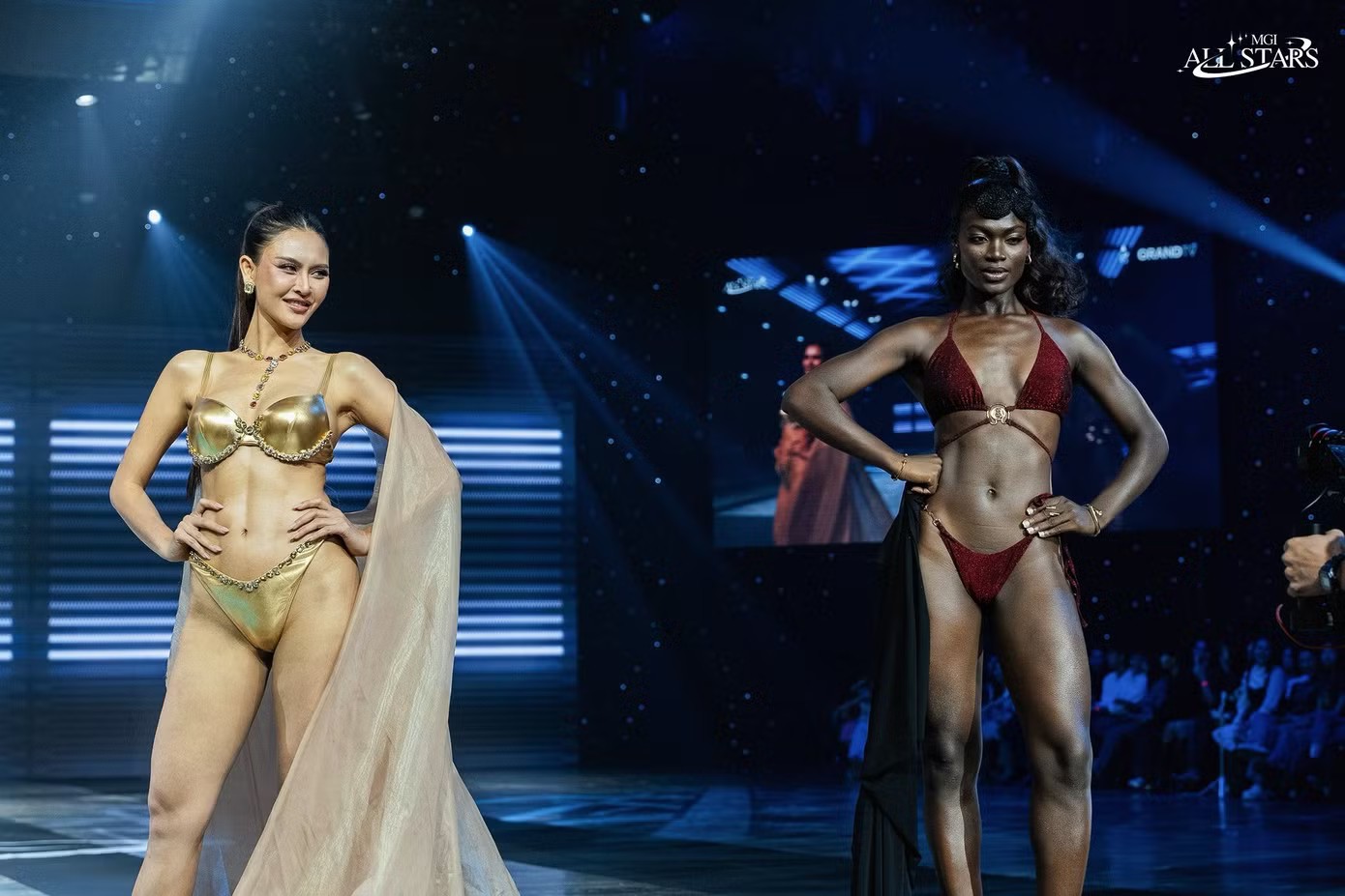 Trong khi đó nhiều thí sinh lại lộ khuyết điểm hình thể và dấu hiệu tuổi tác. MGI All Stars 2026 có những thí sinh nổi bật, được đánh giá khá mạnh nhưng mặt bằng không đồng đều. Nhiều người đẹp lộ rõ khuyết điểm khi trình diễn.