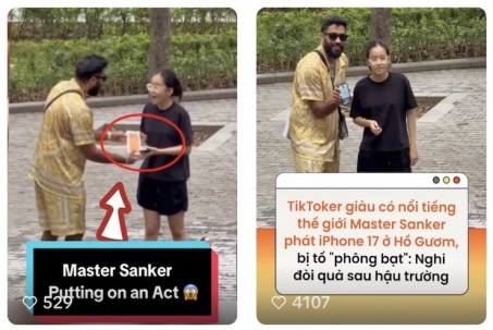 Hot TikToker Master Sanker bị tố "phông bạt", đòi quà iPhone 17 Pro Max tại Việt Nam