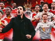 Arsenal đăng quang Ngoại hạng Anh: Ngất ngây "mưa" kỳ tích, Arteta đi vào lịch sử