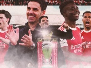 Arteta đưa Arsenal lên đỉnh Ngoại hạng Anh: Từ "đống đổ nát" đến ngai vàng lịch sử