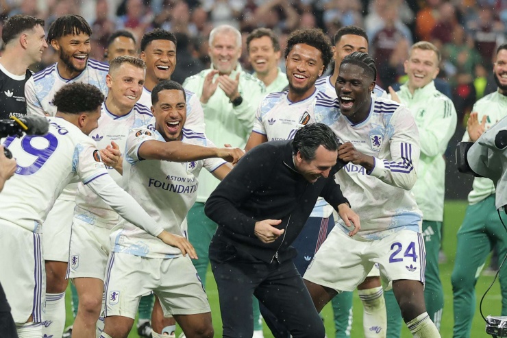 Aston Villa vô địch Europa League 2025/2026. Ảnh: AP.