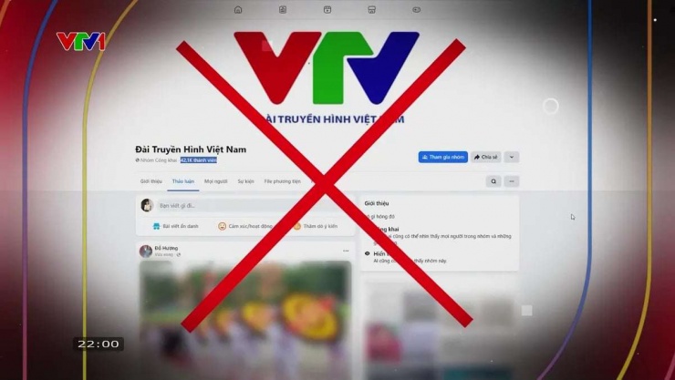 Một số trang mạo danh VTV trên mạng xã hội. Ảnh: VTV
